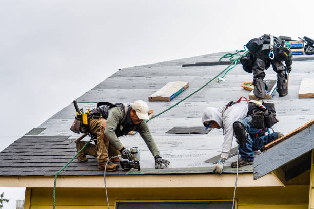 Professional Gutter Installation technician working in Leon, VA